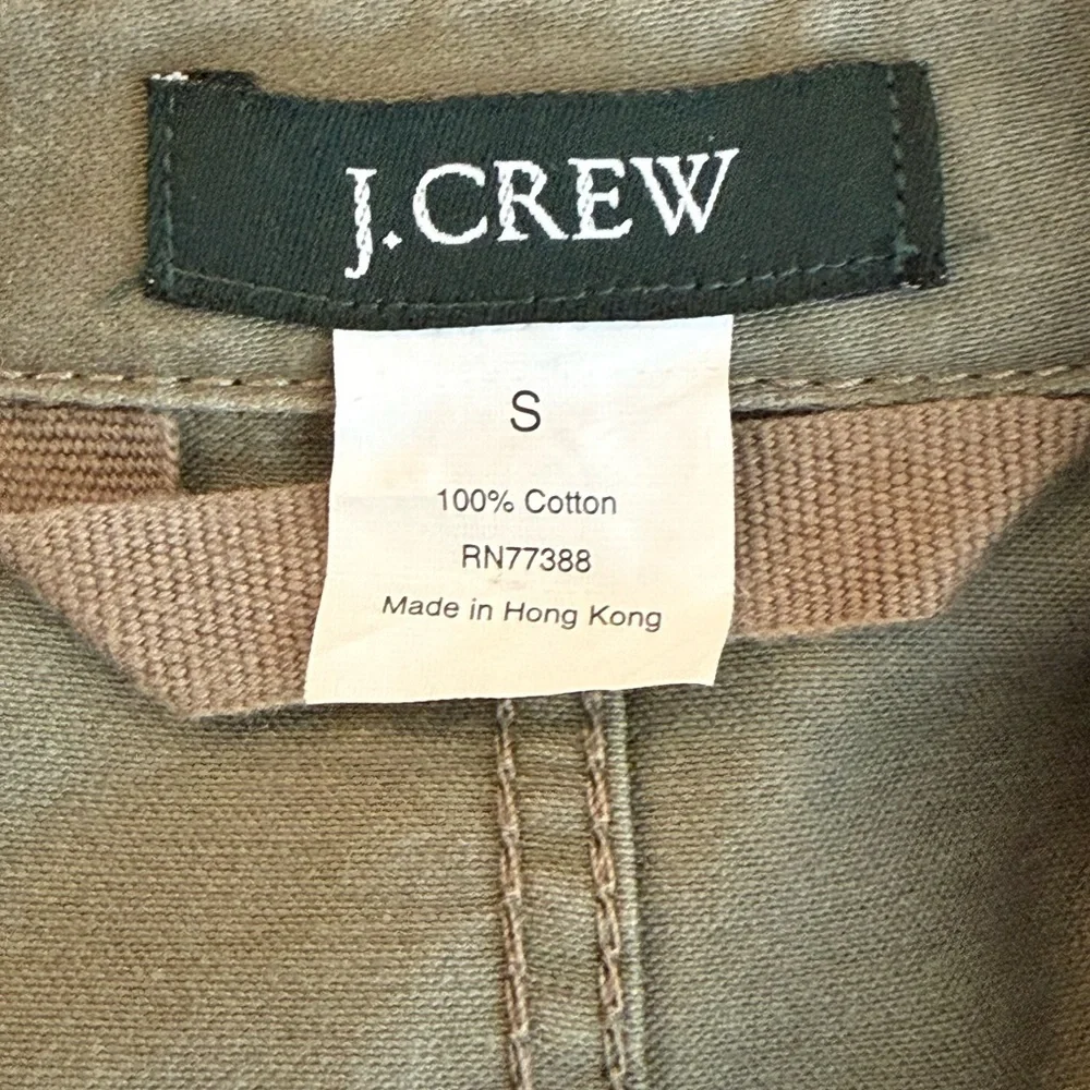J. Crew Olive Green Utility Jacket Size Small 100% Cotton - Picture 11 of 12